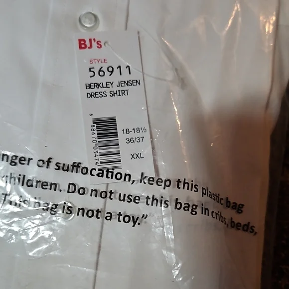 NWT Berkley & Jensen Performance Stretch Wrinkle Free   Dress Shirt - Picture 4 of 6